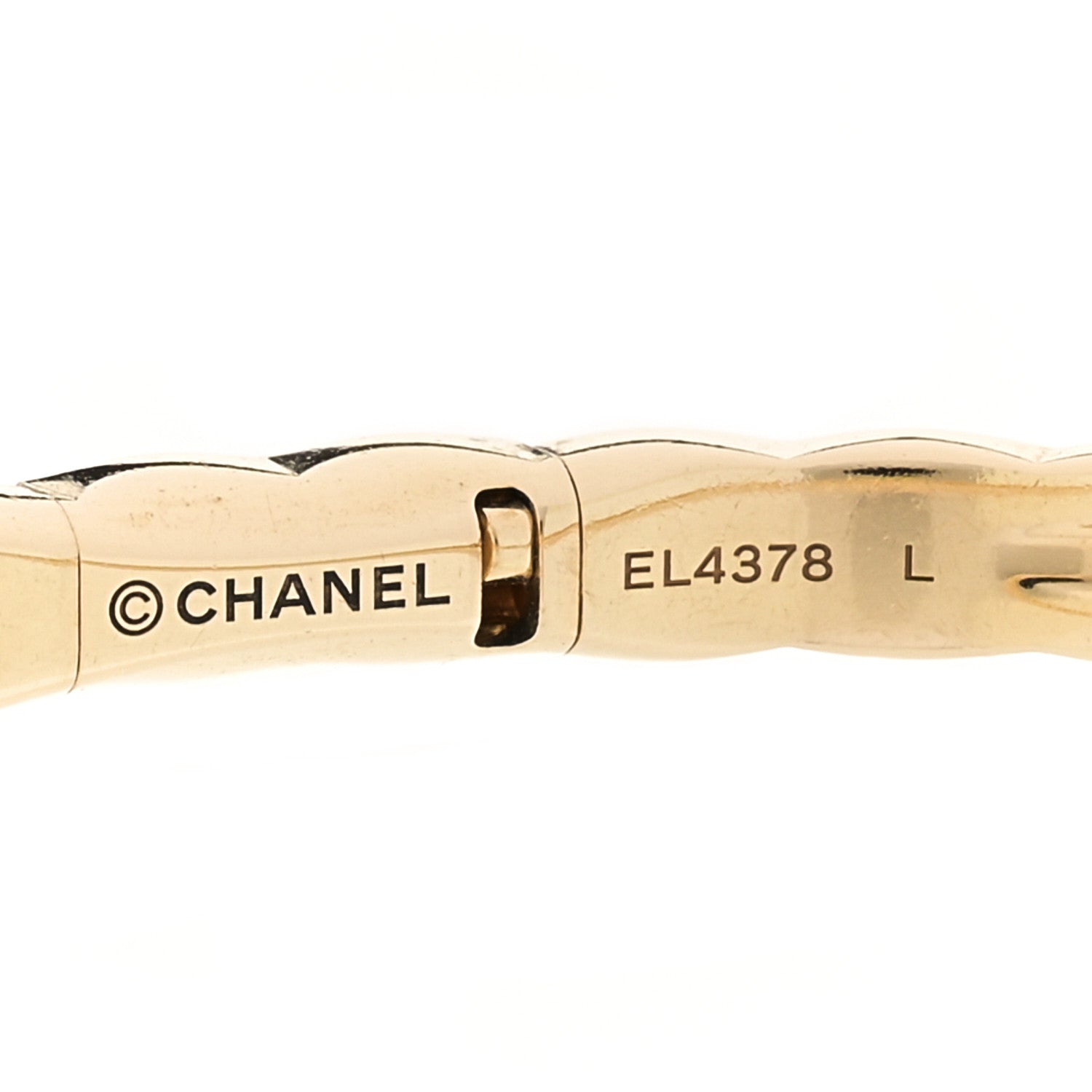 Chanel 18K Yellow Gold Diamond Mini Coco Crush Cuff Bracelet L 3 of 4
