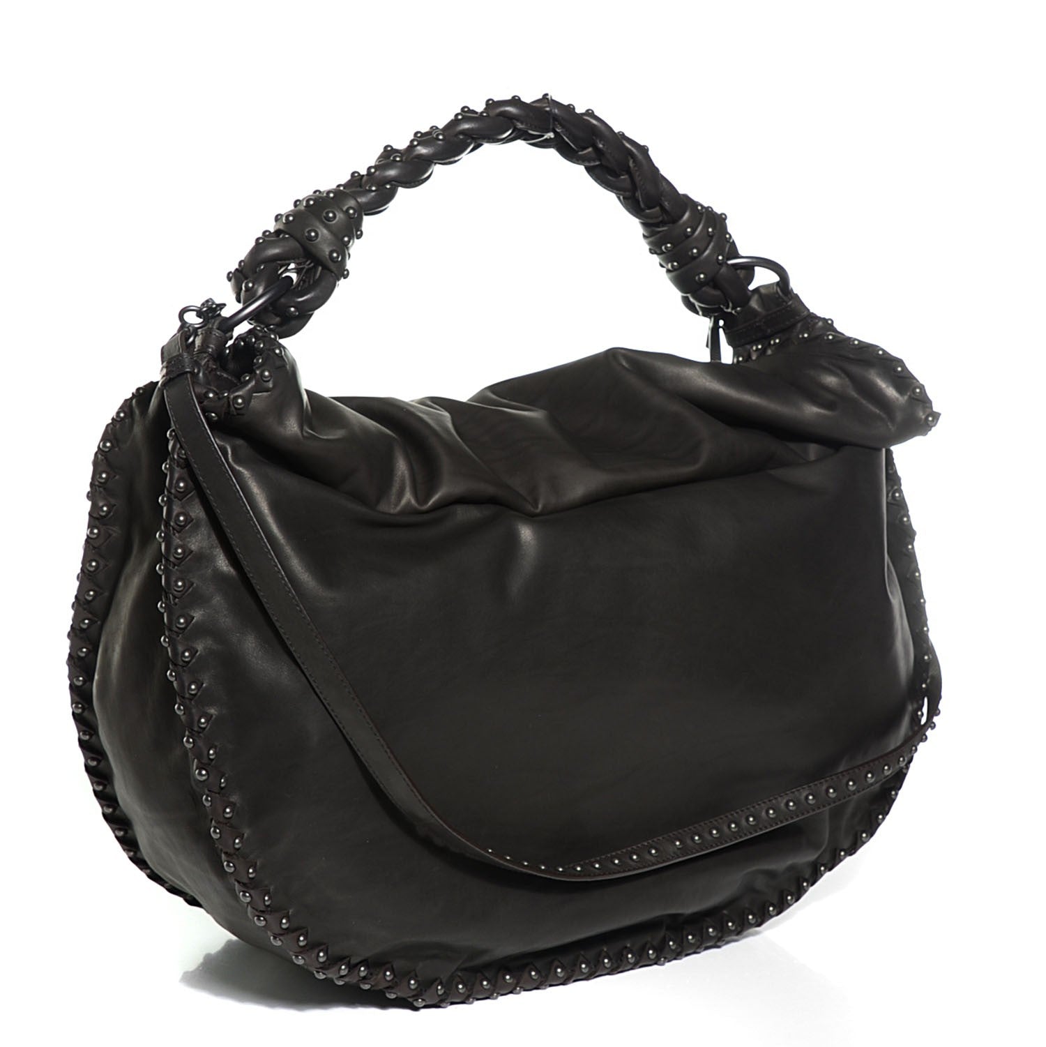Bottega Veneta Waxed Calfskin Hobo Espresso 3 of 8