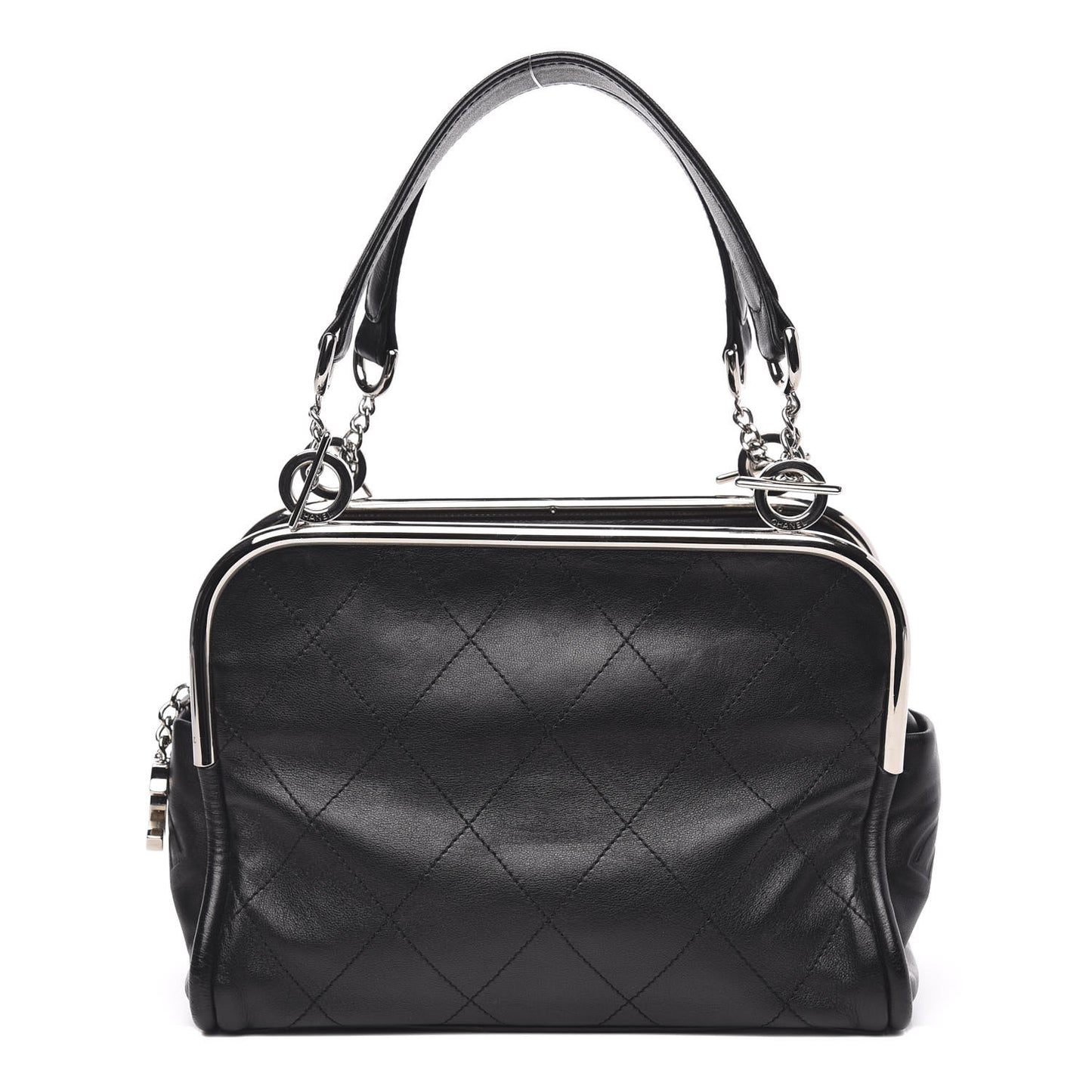 Lambskin Ultimate Soft Frame Bag Black