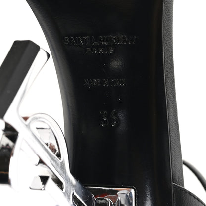 Saint Laurent Calfskin Opyum 110 Sandals 36 Black 7 of 9