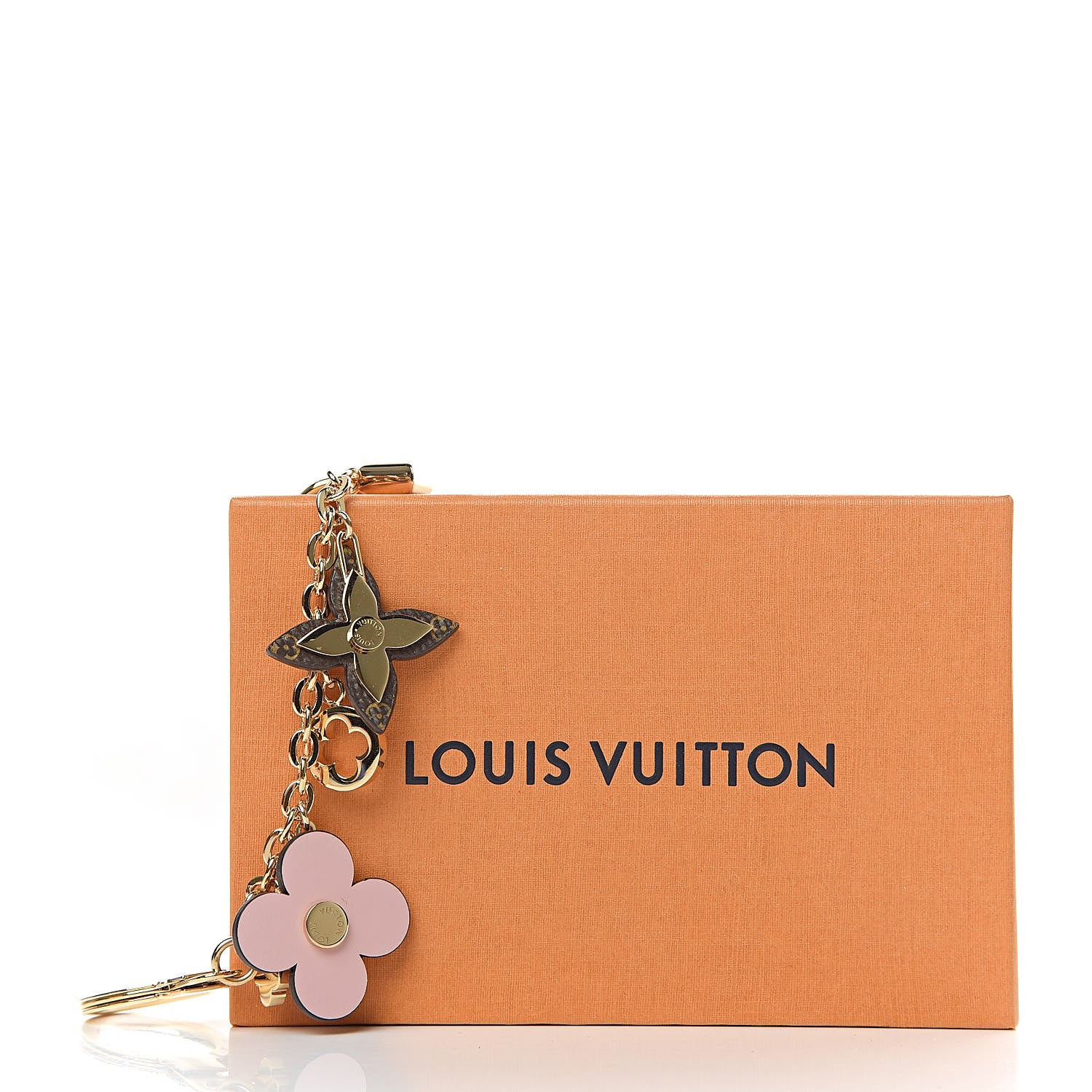 Louis Vuitton Brass Monogram Blooming Flowers Bag Charm Key Holder Rose Ballerine 3 of 3