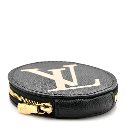 Louis Vuitton Empreinte Monogram Giant Round Coin Purse Black Beige 4 of 6