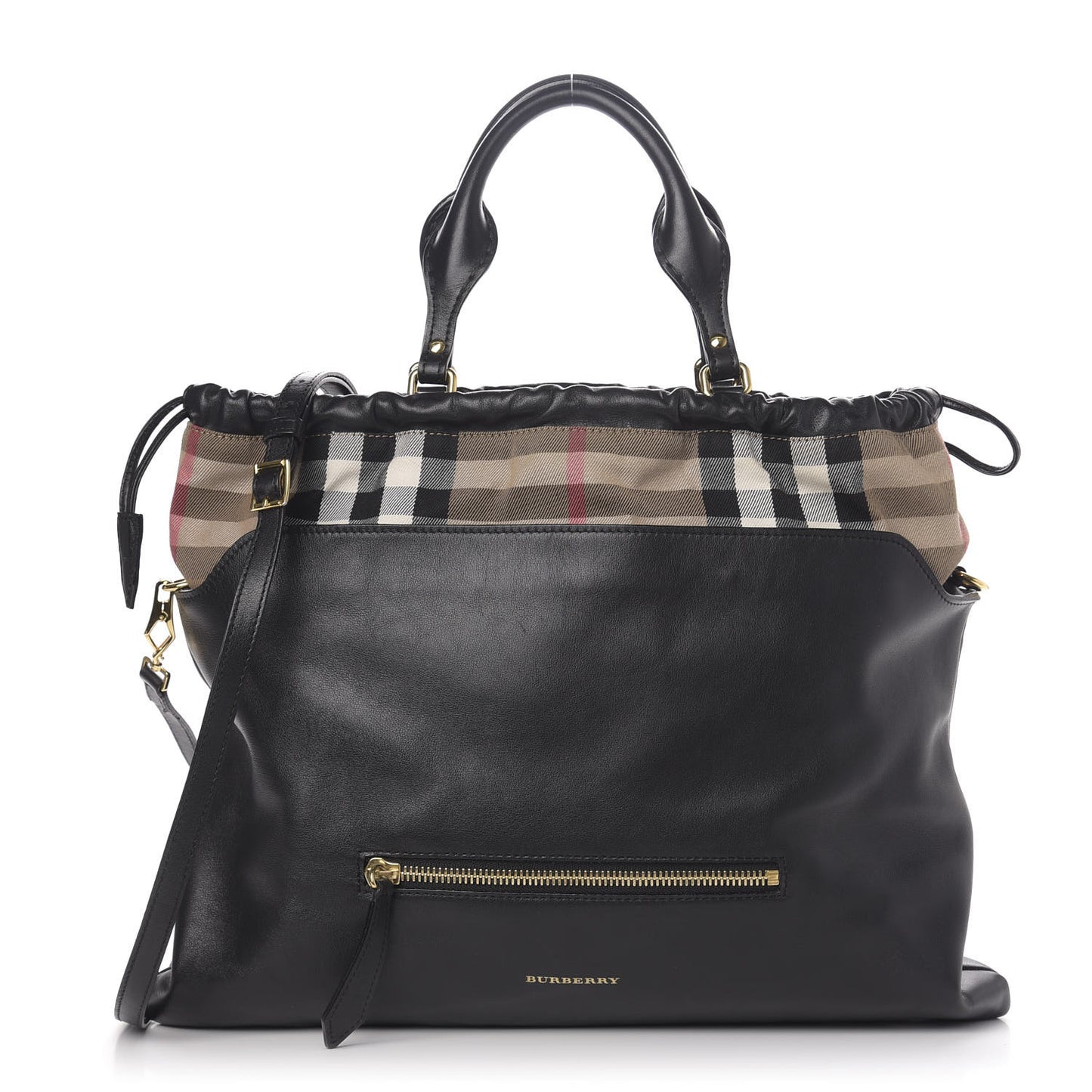 Calfskin House Check Big Crush Black