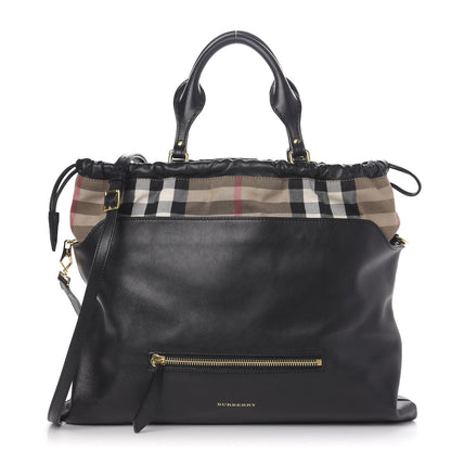Burberry Calfskin House Check Big Crush Black 1 of 10