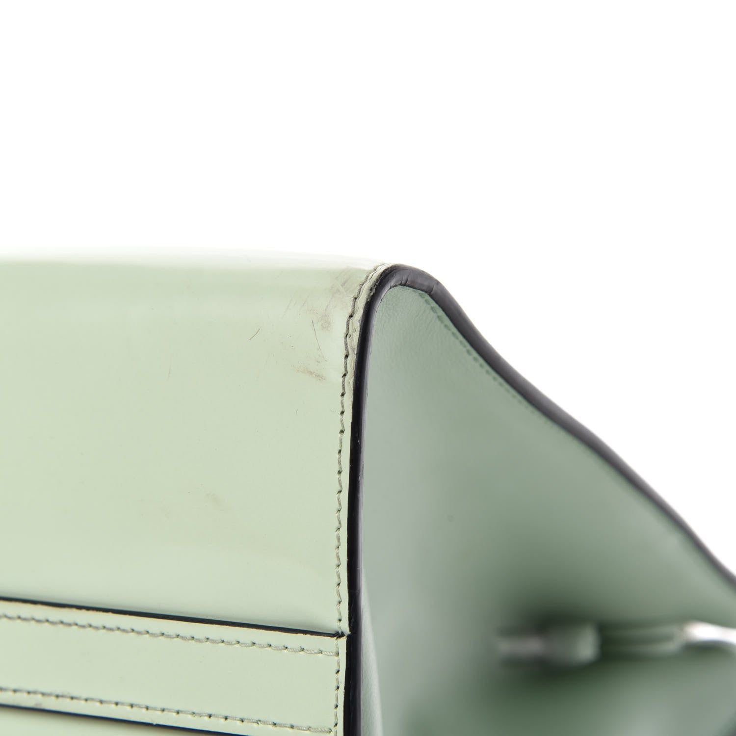 Prada Spazzolato Small Monochrome Top Handle Tote Acquamarina 11 of 16