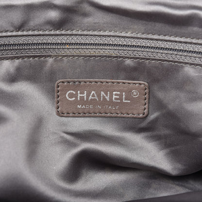 Chanel Tweed Lambskin Drawstring Tweedy Tote Black 8 of 10