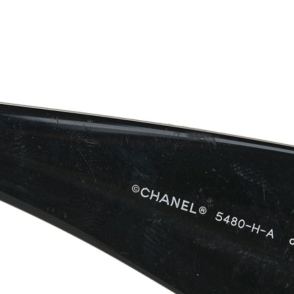 Chanel Acetate Pearl Rectangle Sunglasses 5480-H-A Black 8 of 9