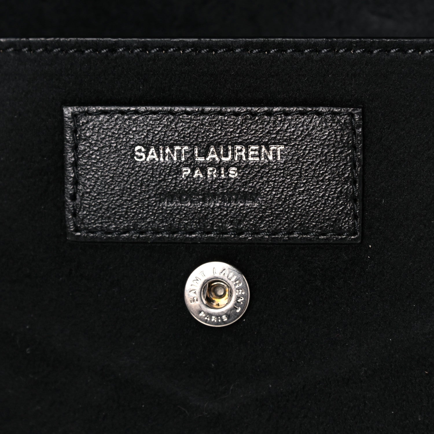 Saint Laurent Lambskin Teddy Drawstring Bag Black 7 of 13