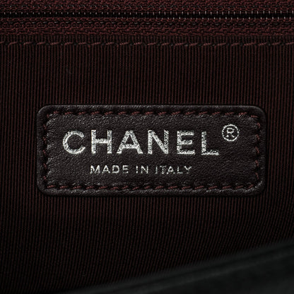 Chanel Goatskin Quilted Patent New Medium Duo Boy Flap Black 6 of 7