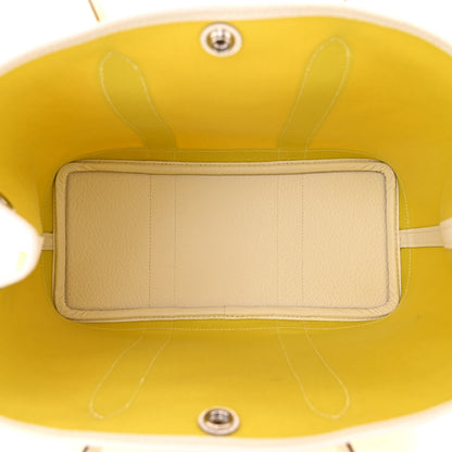 Hermes Toile Officier Vache Country Garden Party 30 TPM Lime White 5 of 11