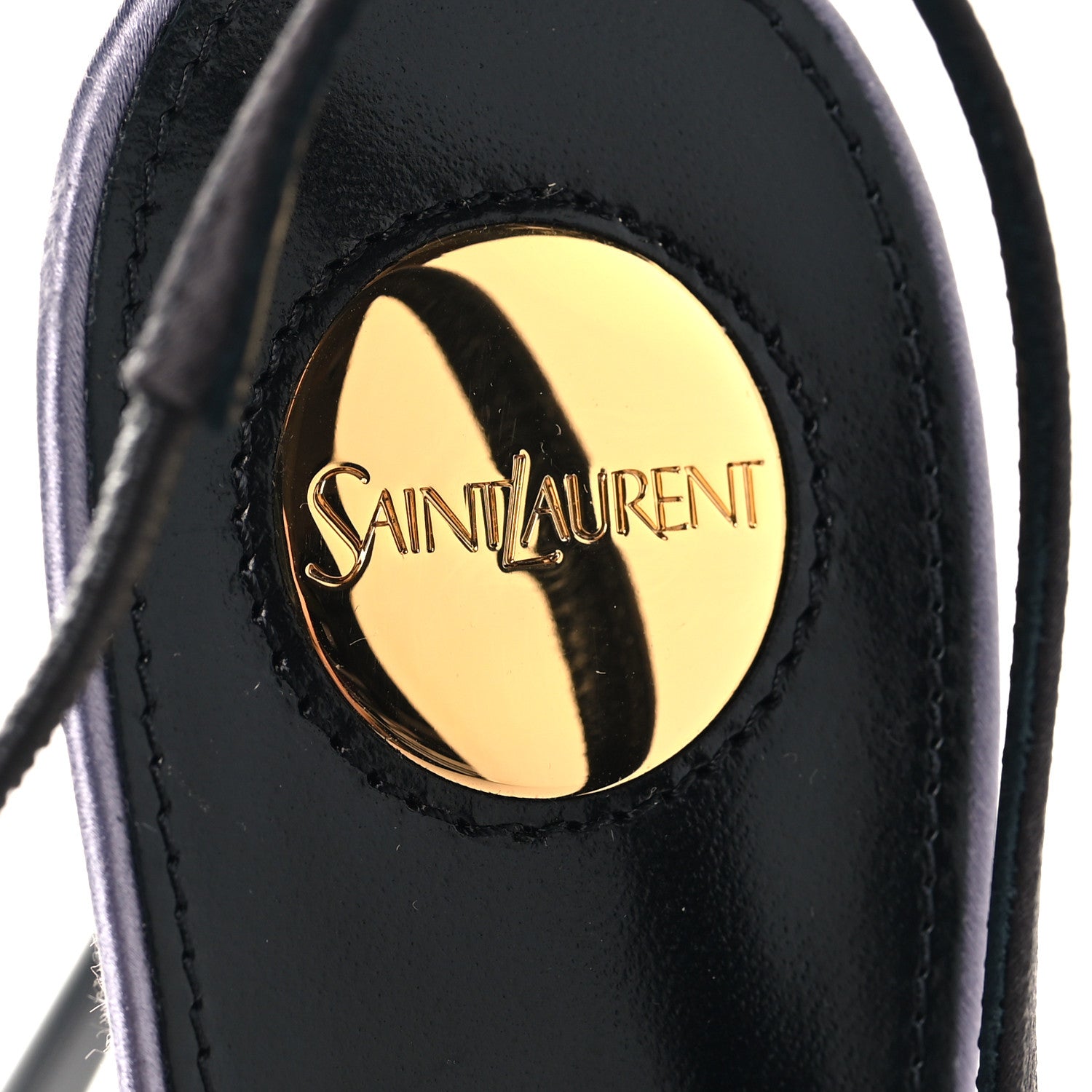 Saint Laurent Satin Crepe AMALIA 110 Pumps 38.5 Dark Lilas 9 of 9