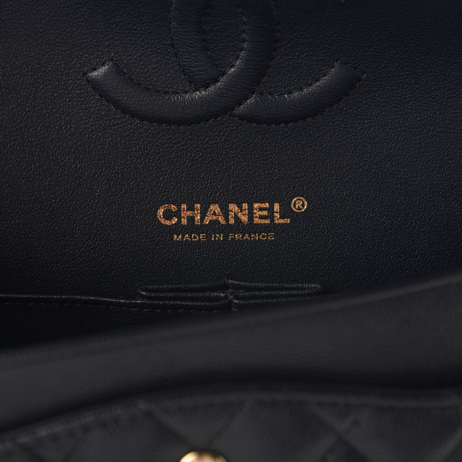 Chanel Caviar Quilted Medium Double Flap Navy 5 of 9