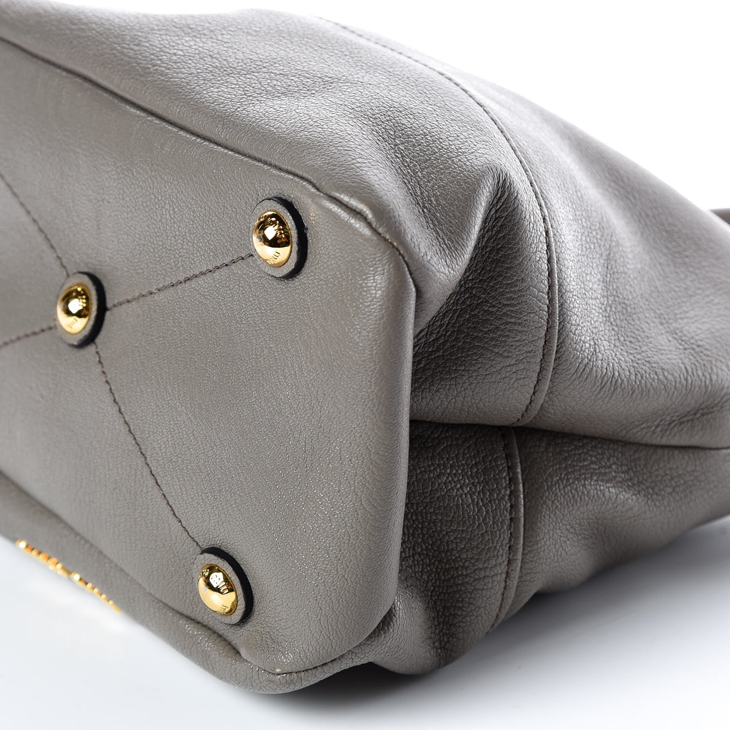 Miu Miu Goatskin Madras Secchiello Bucket Argilla 7 of 9