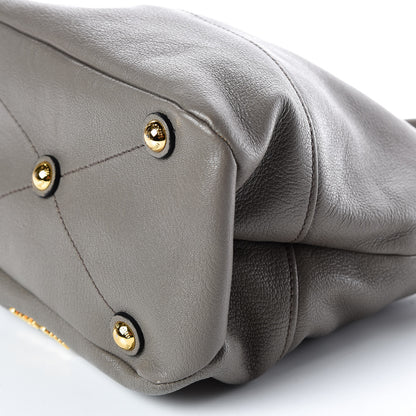 Miu Miu Goatskin Madras Secchiello Bucket Argilla 7 of 9