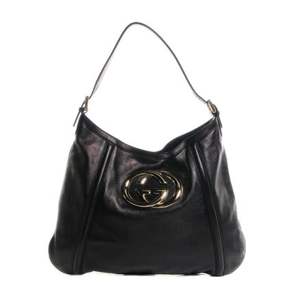 Gucci Leather GG Britt Hobo Black 1 of 7