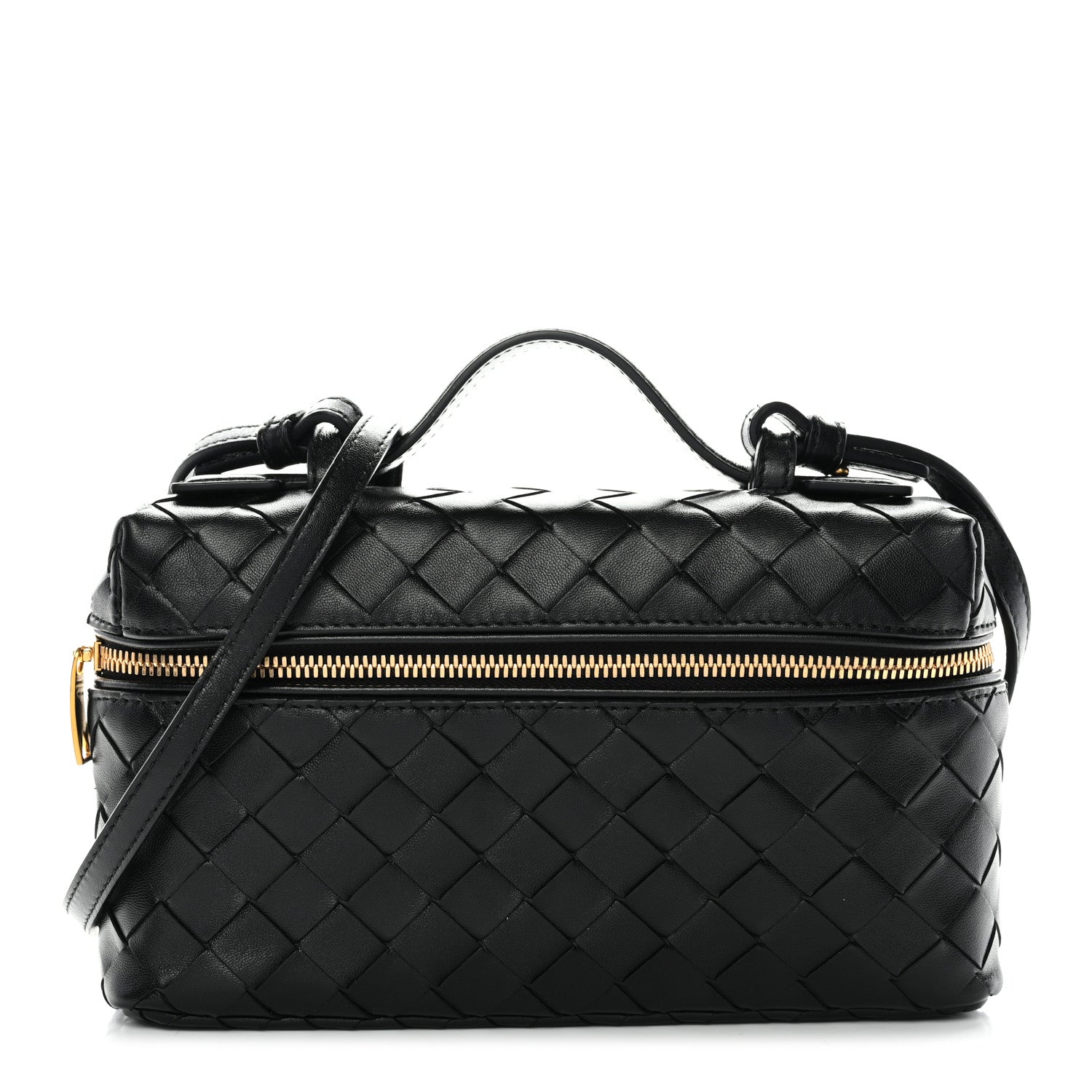 Bottega Veneta Calfskin Intrecciato Bang Bang Vanity Case Black 1 of 10