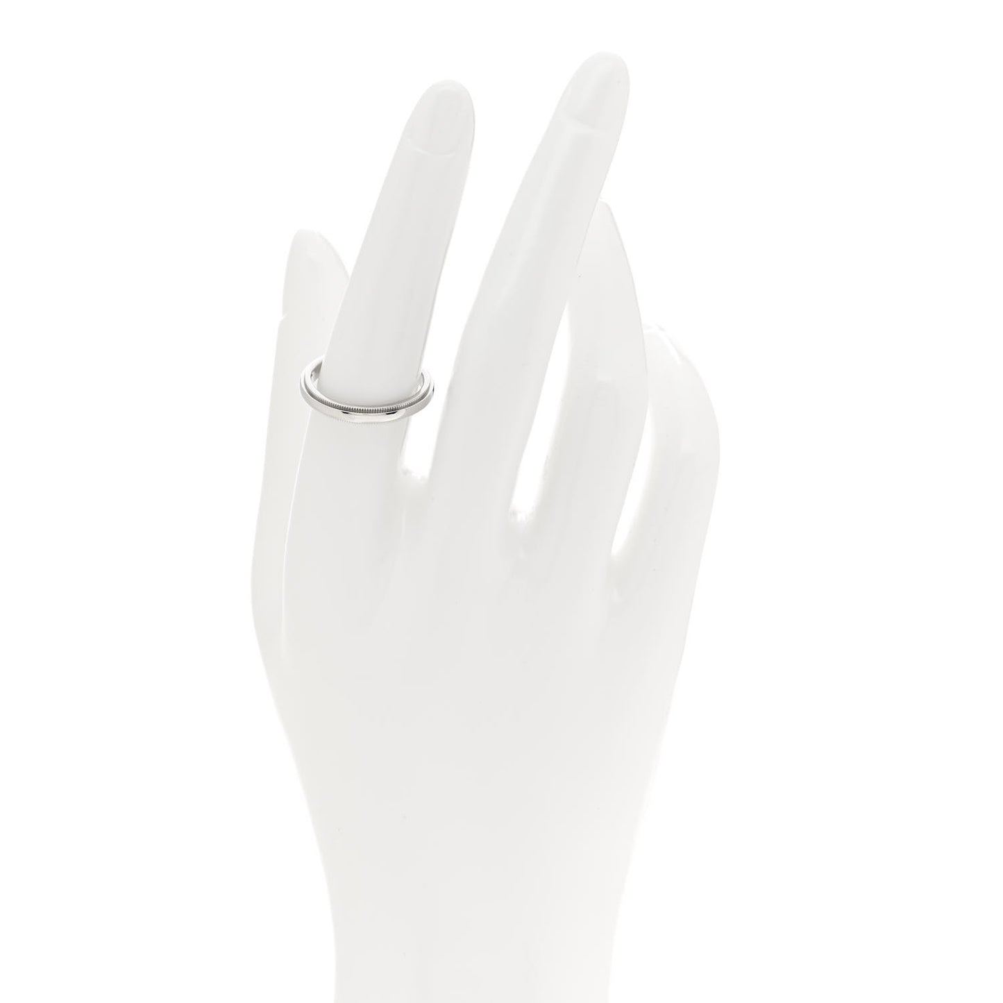 Platinum 3mm Together Milgrain Wedding Band Ring 55 7.25
