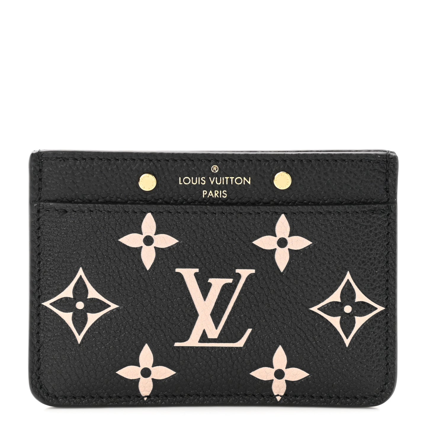 Empreinte Card Holder Black Beige