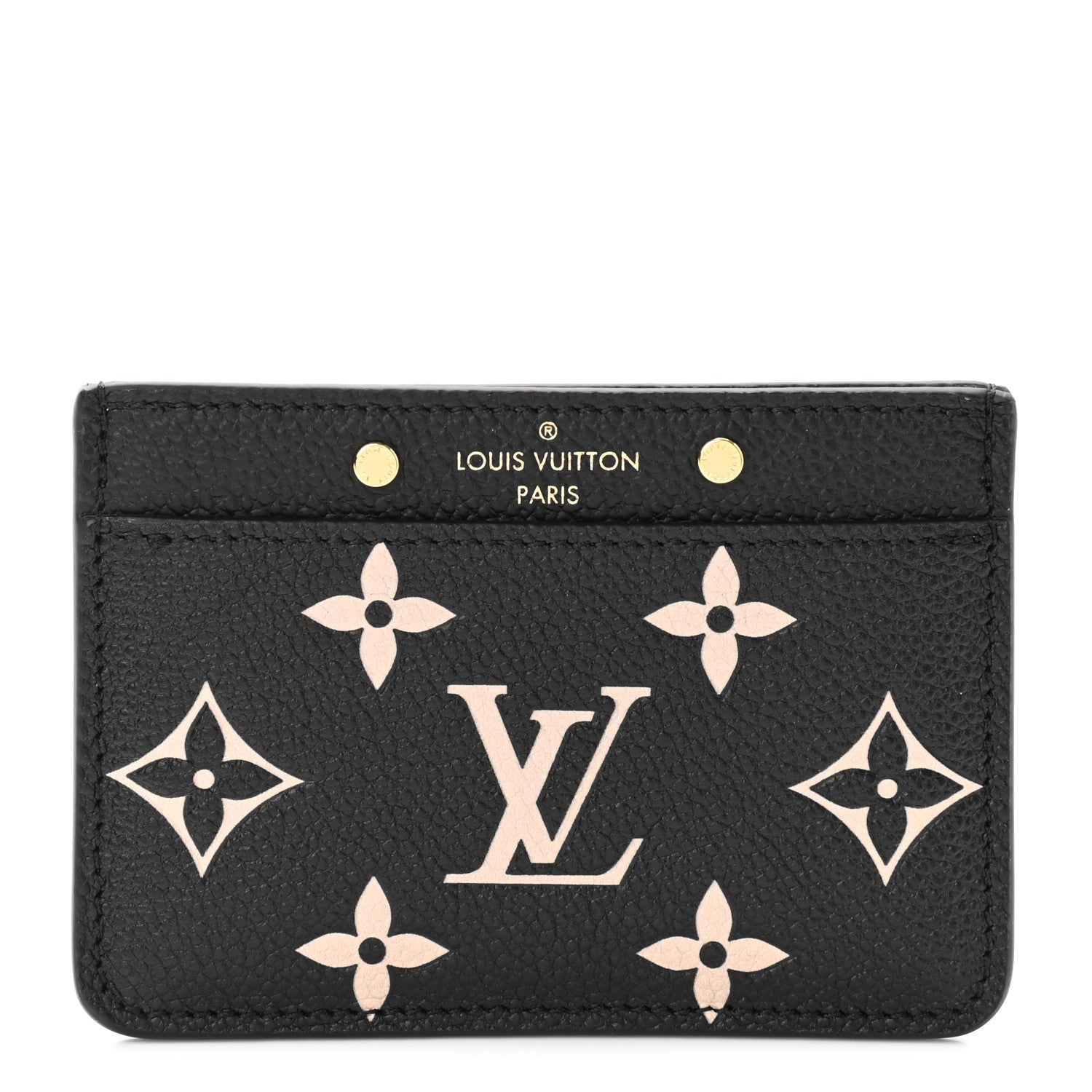 Louis Vuitton Empreinte Card Holder Black Beige 1 of 7
