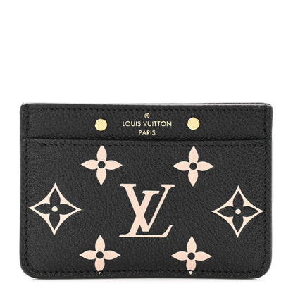 Louis Vuitton Empreinte Card Holder Black Beige 1 of 7