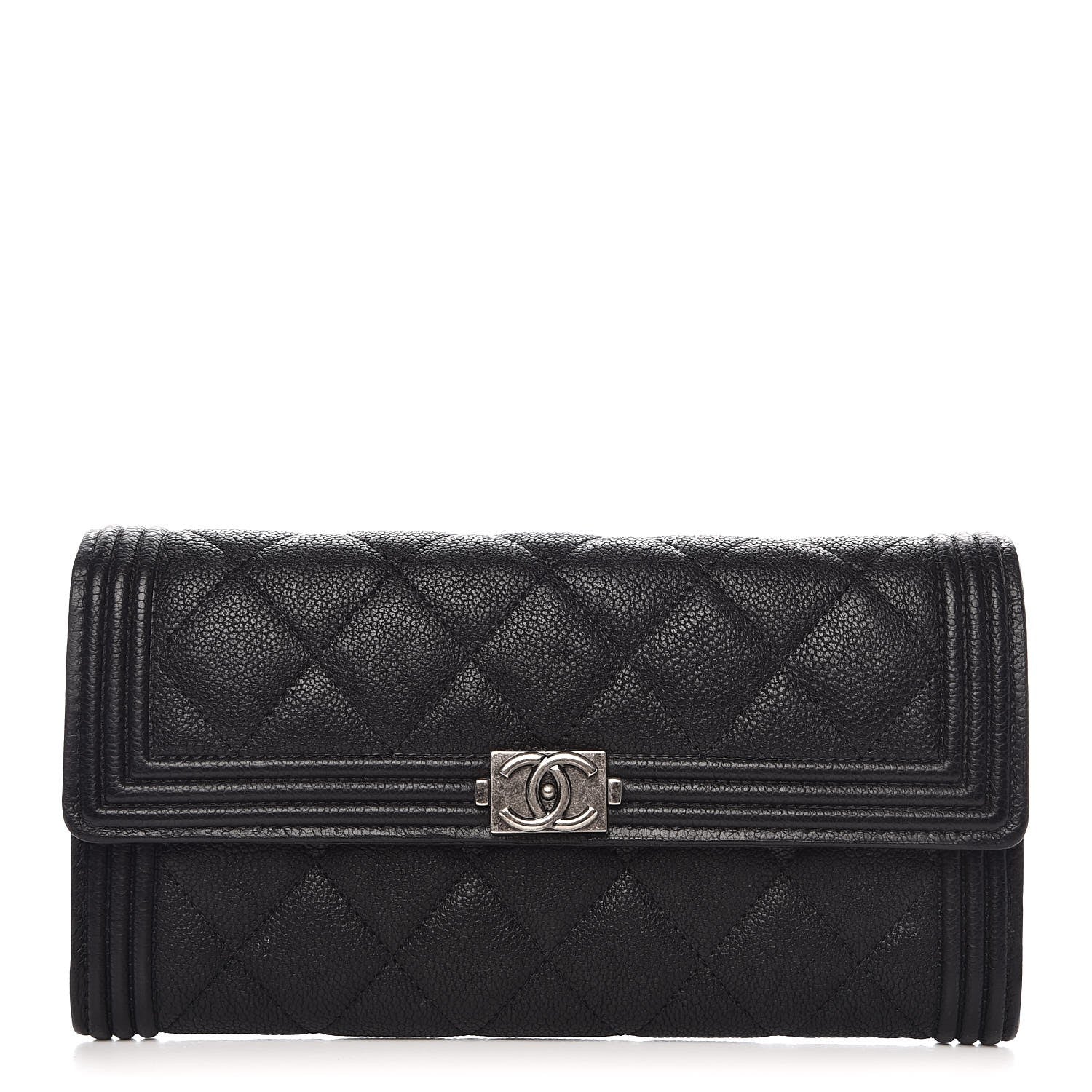 Chanel Caviar Quilted Boy Flap Wallet Black 1 of 10