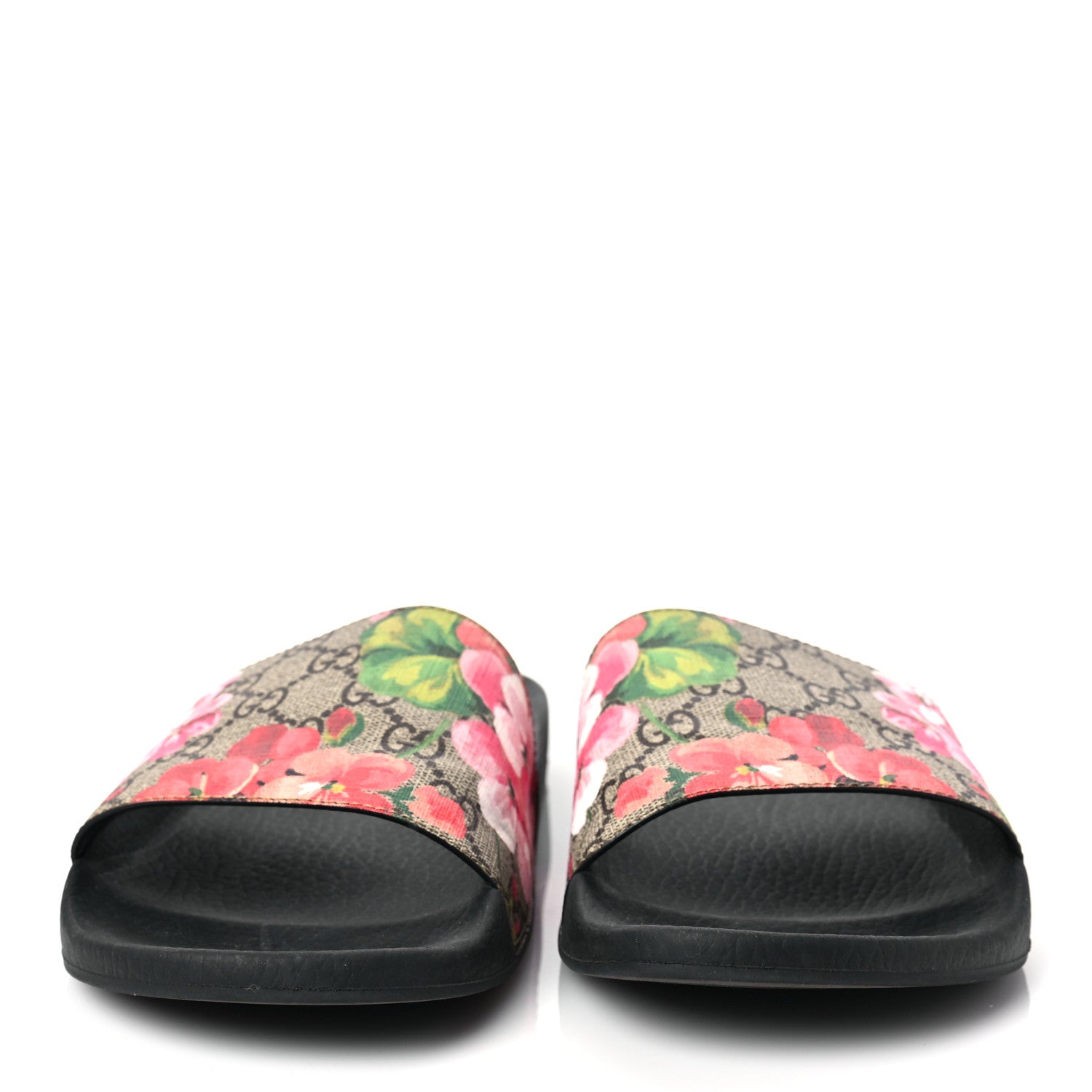 Gucci GG Supreme Monogram Blooms Slide Sandals 42 Beige Multicolor 4 of 6