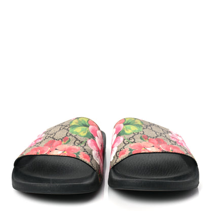 Gucci GG Supreme Monogram Blooms Slide Sandals 42 Beige Multicolor 4 of 6