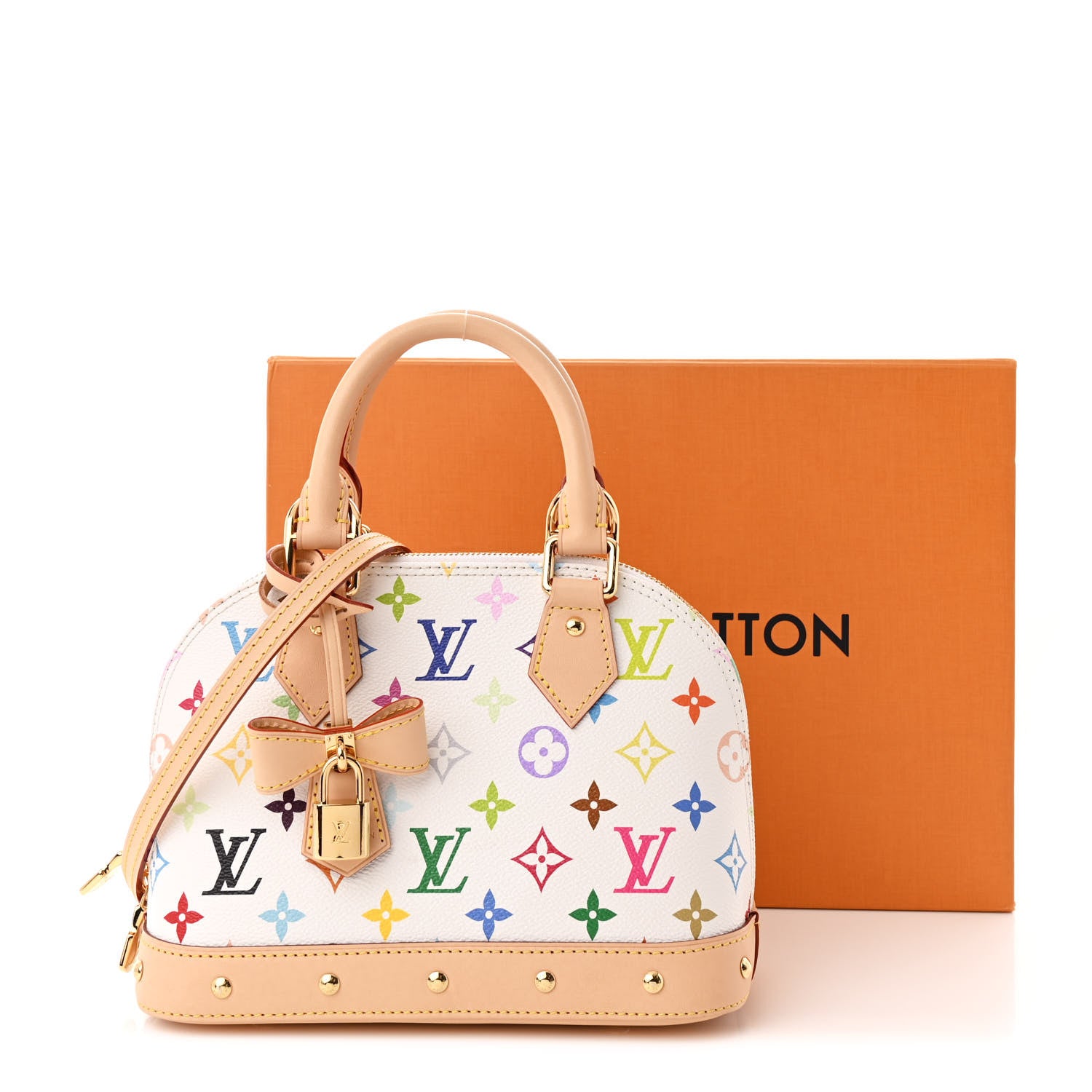 Louis Vuitton LV x TM Monogram Multicolor Alma BB White 10 of 10
