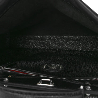 Fendi Cuoio Romano Selleria Metal Stitch Large Mens Peekaboo Iconic Essential Satchel Black 4 of 9