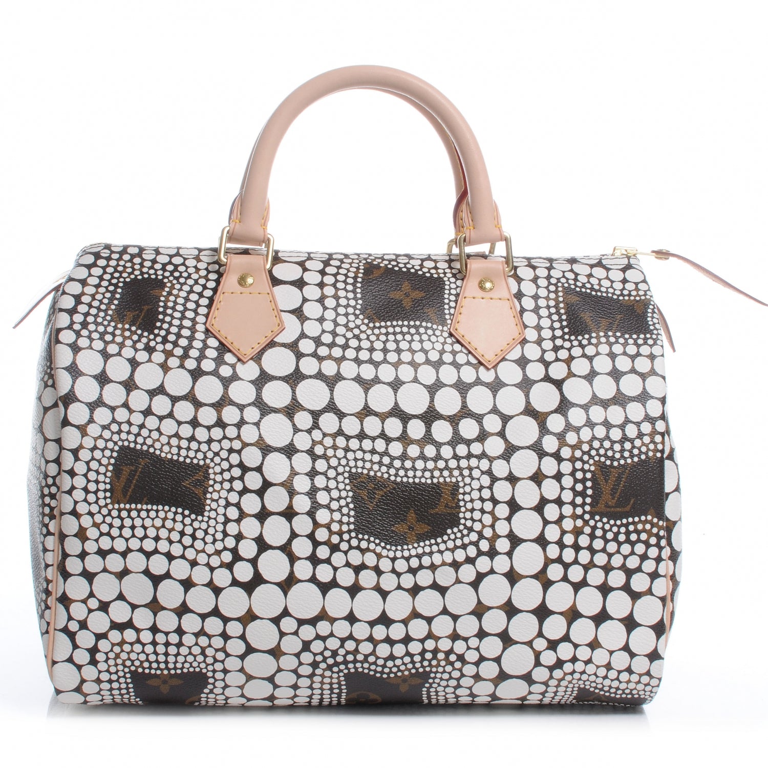 Louis Vuitton Monogram Kusama Town Speedy 30 White 1 of 8