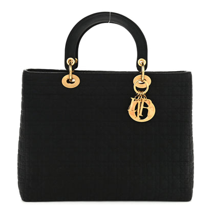 Christian Dior Nylon Cannage Large Lady Dior Black 1 of 13