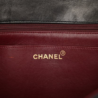 Chanel Lambskin Horizontal Quilt Jumbo Single Flap Black 6 of 16