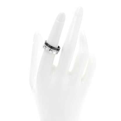 Cartier 18K White Gold Diamond Ceramic LOVE Ring Set 54 6.75 2 of 7