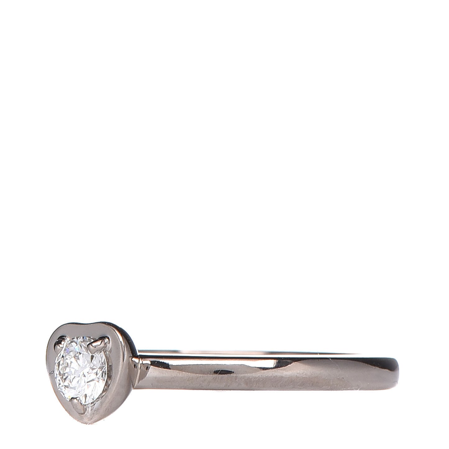 18K White Gold Diamond D'Amour Heart Ring 48 4.5