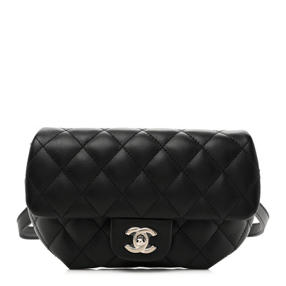 Chanel Calfskin Quilted CC Uniform Flap Belt Bag Black 1 of 10