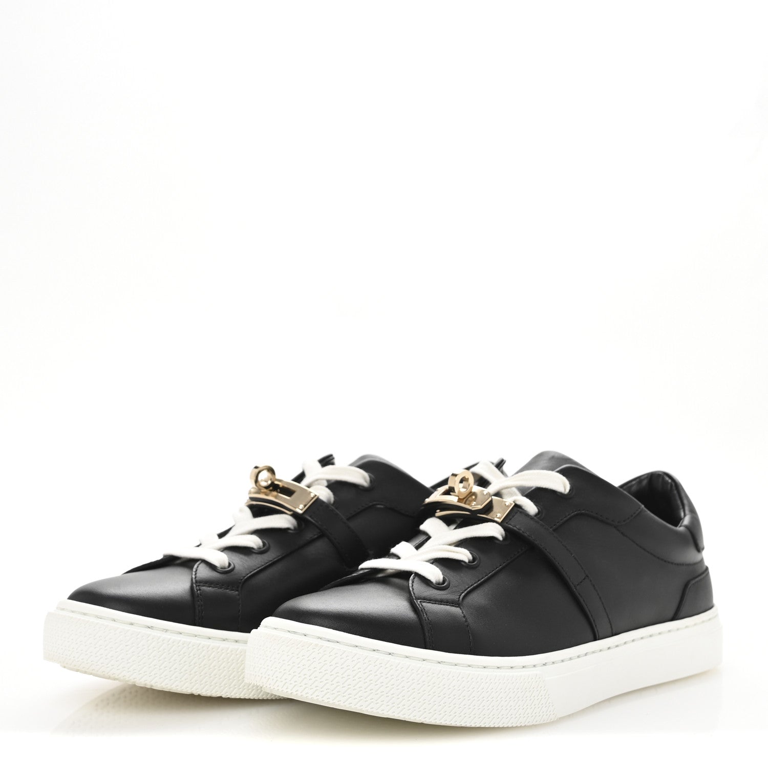 Hermes Calfskin Day Sneakers 37 Black 4 of 11