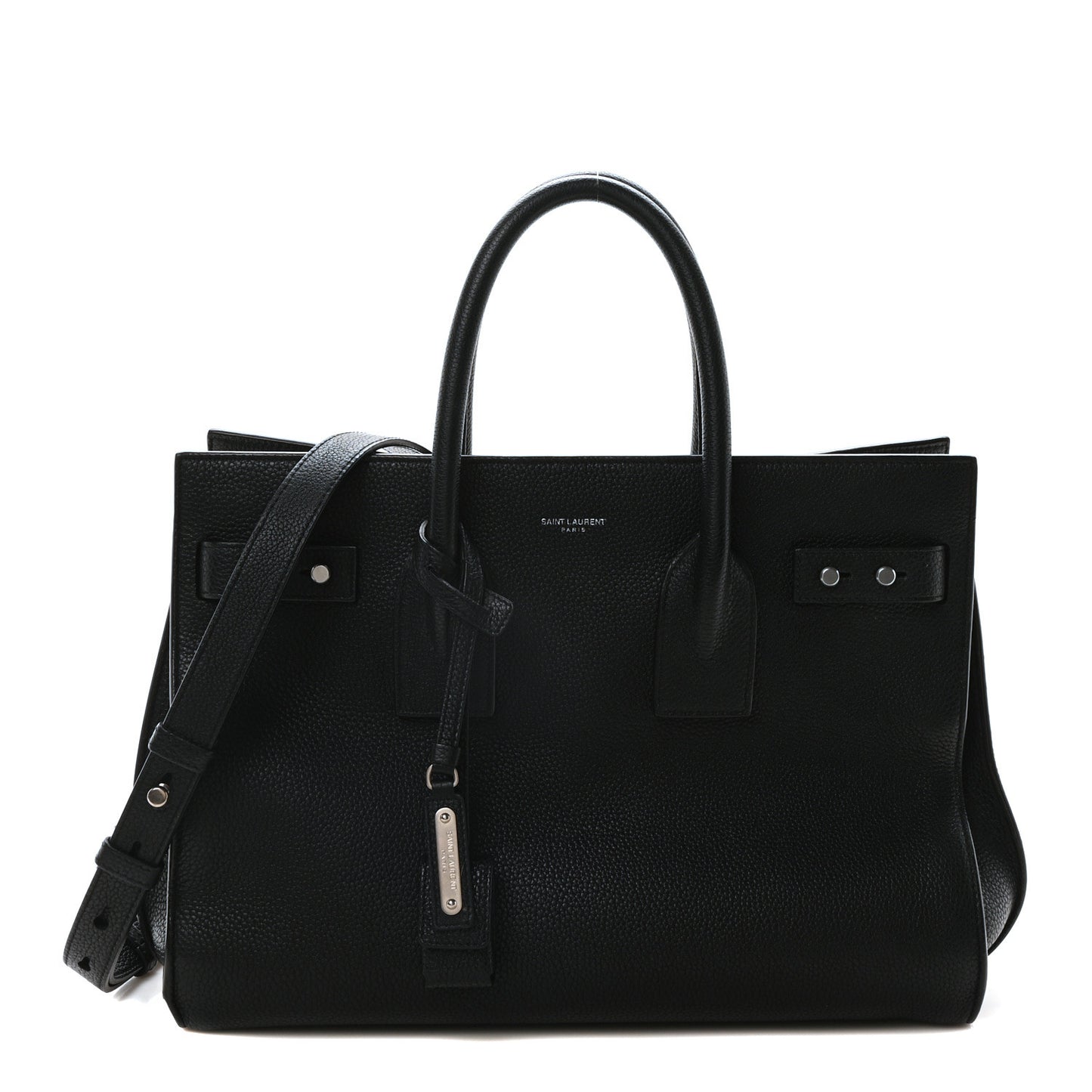 Grained Calfskin Small Supple Sac De Jour Black