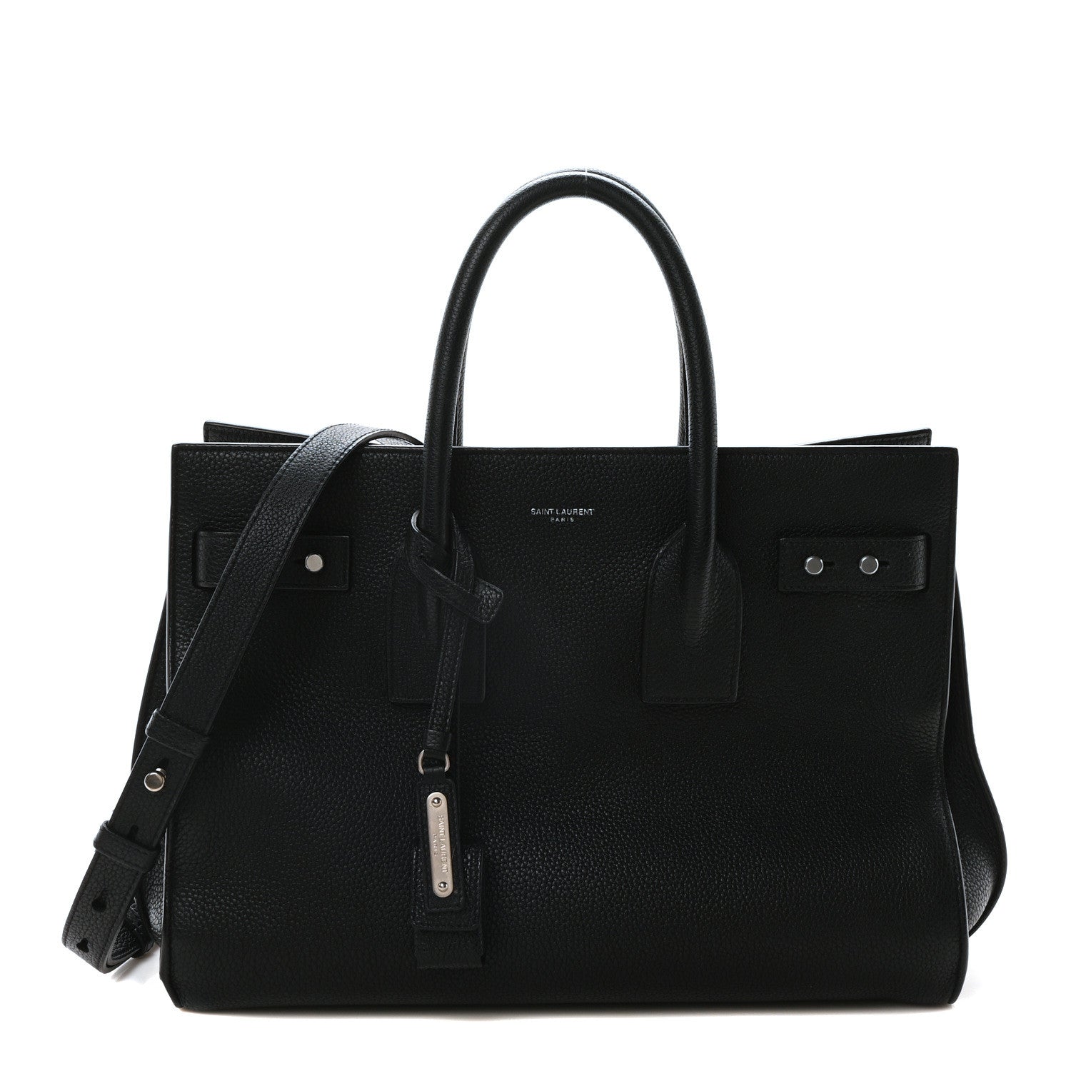 Saint Laurent Grained Calfskin Small Supple Sac De Jour Black 1 of 10