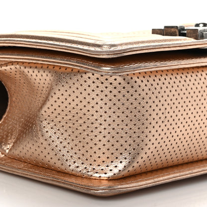 Chanel Metallic Calfskin Perforated Small Boy Flap Gold 8 of 9
