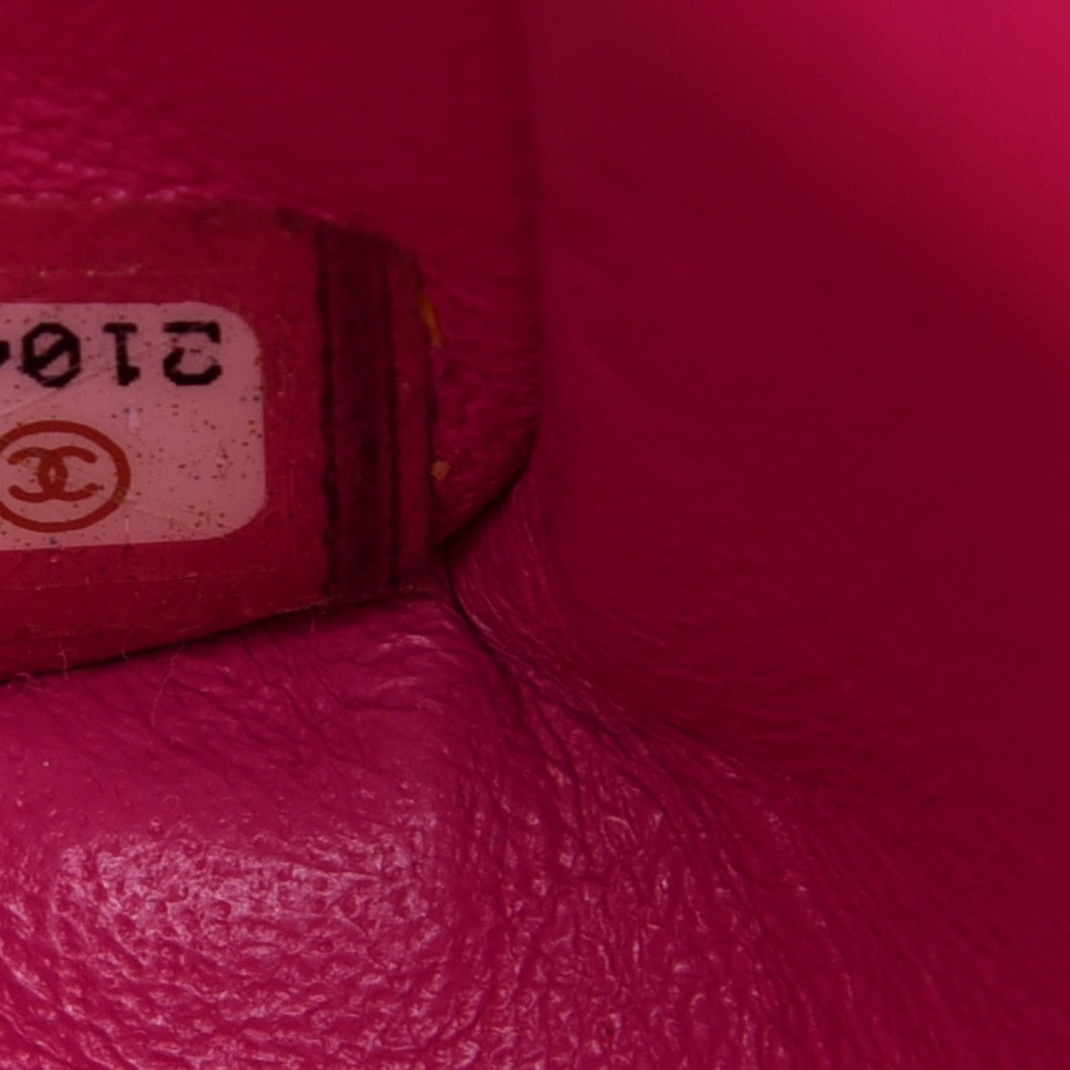 Chanel Lambskin Chevron Quilted Mini Rectangular Flap Fuchsia 9 of 18