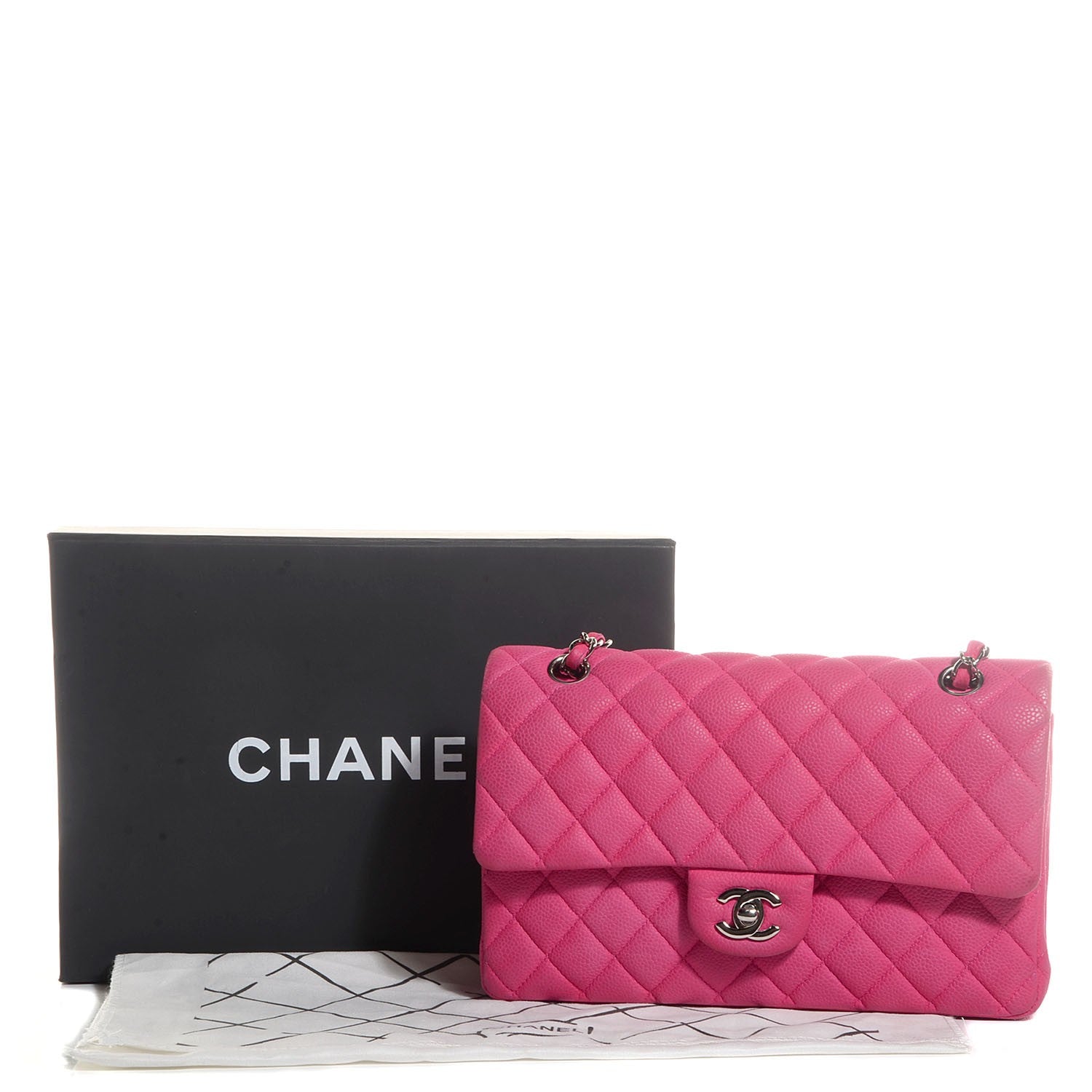 Chanel Iridescent Caviar Quilted Medium Double Flap Pink 9 of 9