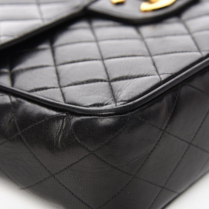 Chanel Lambskin Quilted Jumbo Single Flap Black 11 of 15