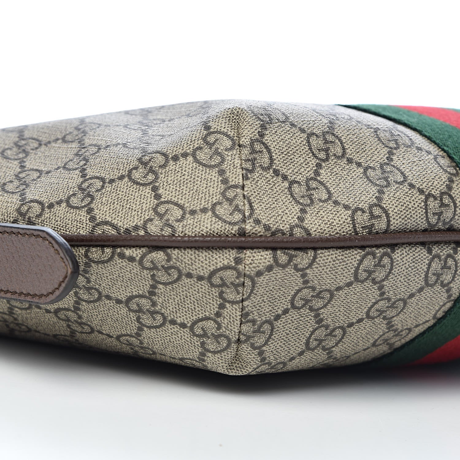 Gucci GG Supreme Monogram Web Small Ophidia Half Moon Hobo Brown 8 of 11