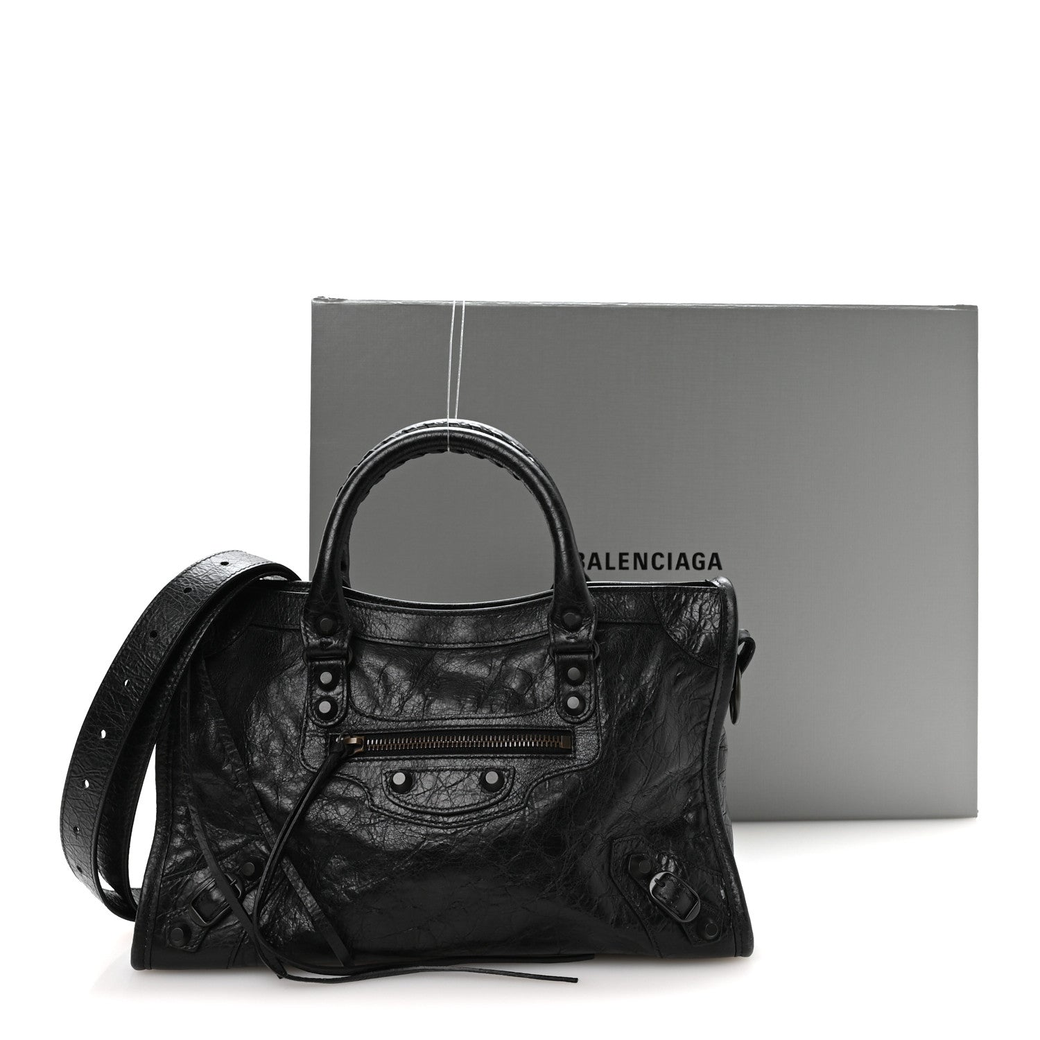 Balenciaga Agneau Arena Classic Hardware Small Le City Black 11 of 11