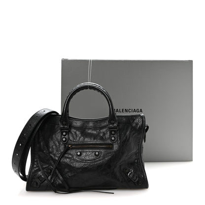 Balenciaga Agneau Arena Classic Hardware Small Le City Black 11 of 11