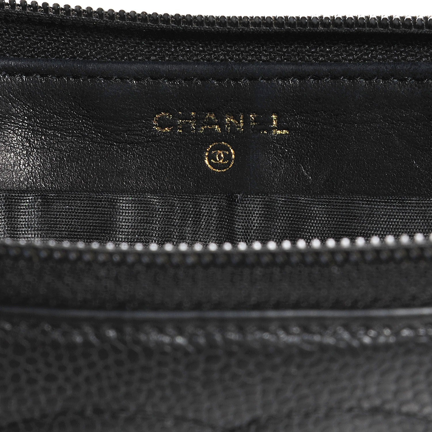 Chanel Caviar CC Timeless Large Zip Around Wallet Black 7 of 8