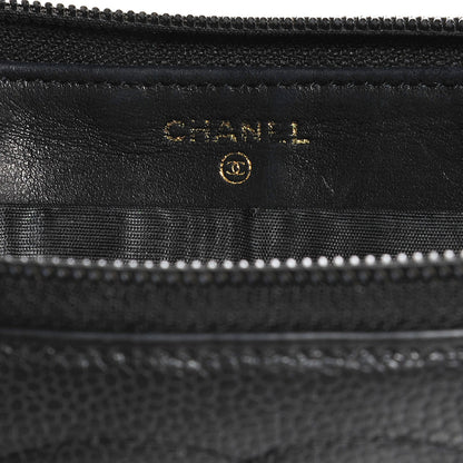 Chanel Caviar CC Timeless Large Zip Around Wallet Black 7 of 8