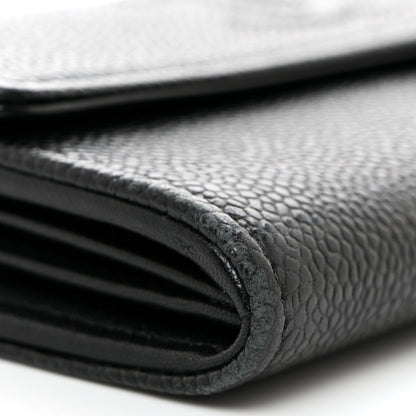 Chanel Caviar Timeless CC Large Gusset Flap Wallet Black 9 of 12