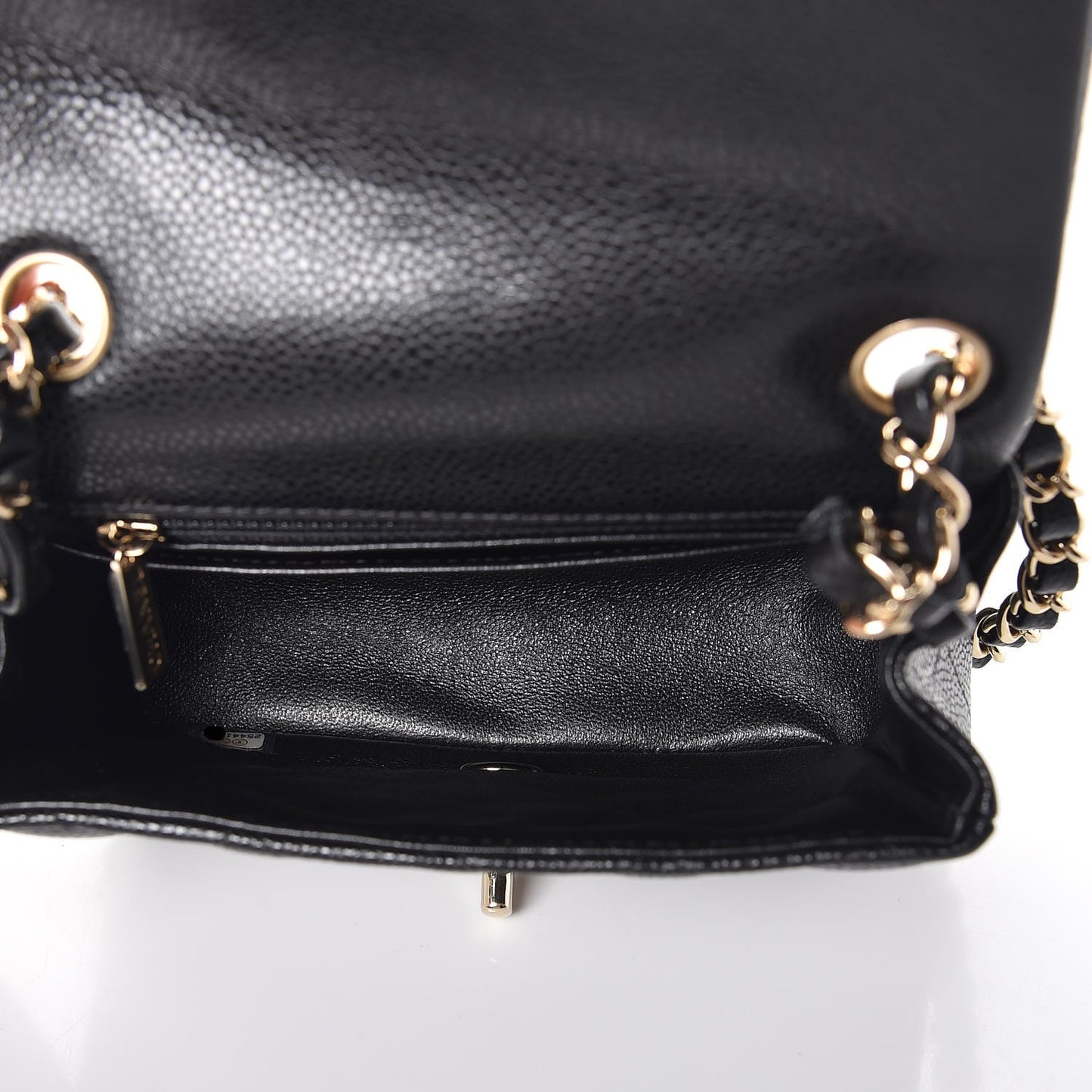 Caviar Quilted Mini Square Flap Black