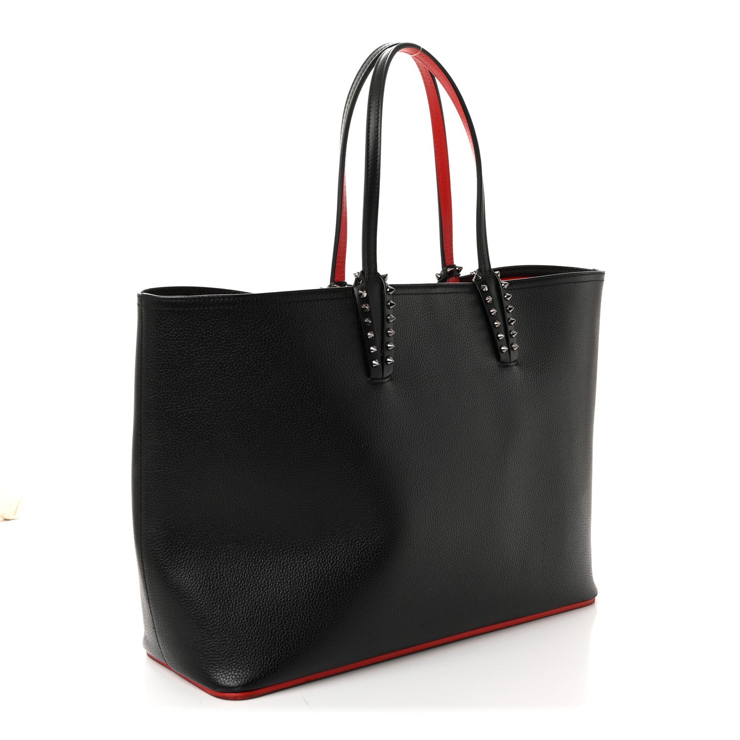 Calfskin Spikes East West Cabata Tote Black